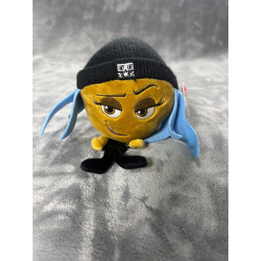 Ty Jailbreak Beanie Baby Plush The Emoji Movie Small 6" Yellow Black Beanie NWT